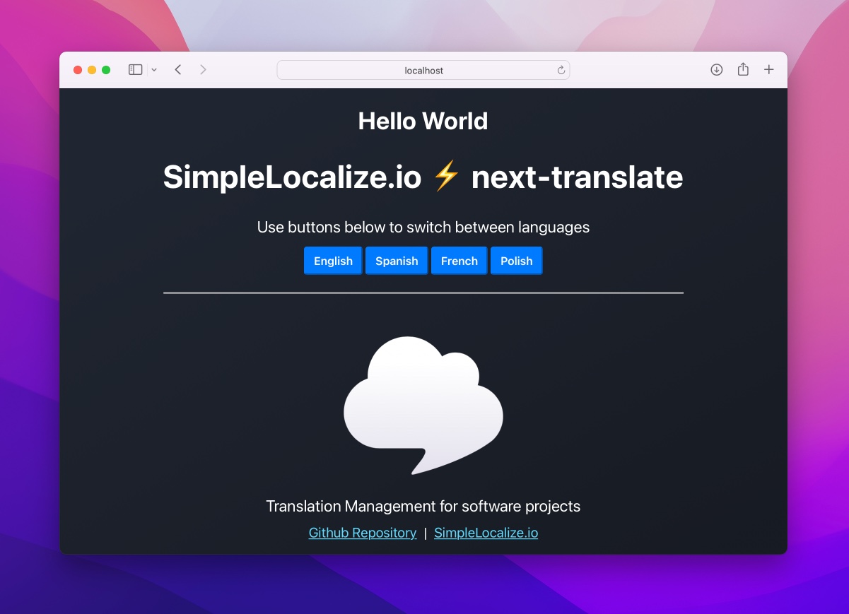 Example next-translate project with NextJS