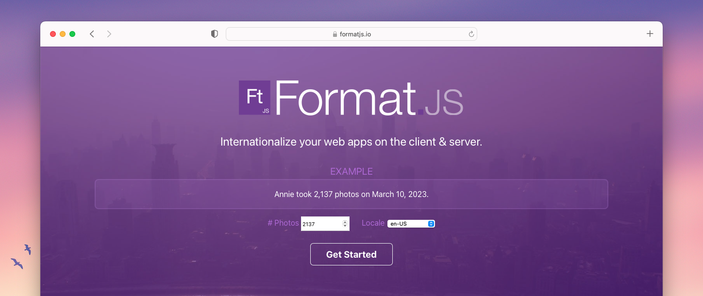 FormatJS library