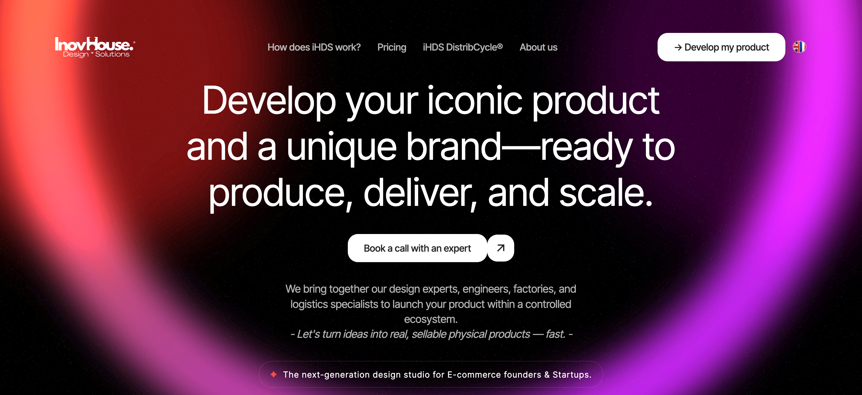 iHDS Studio language selector