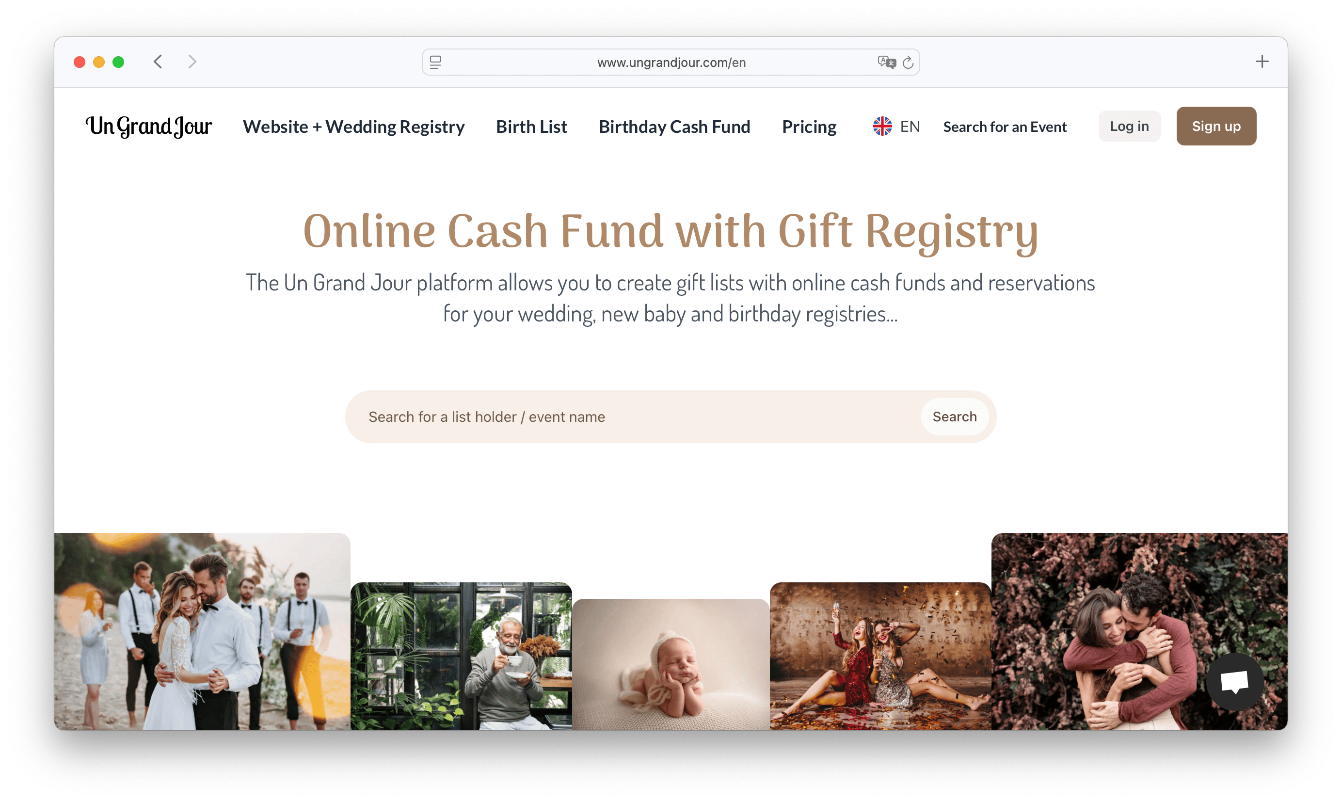 Un Grand Jour website screenshot