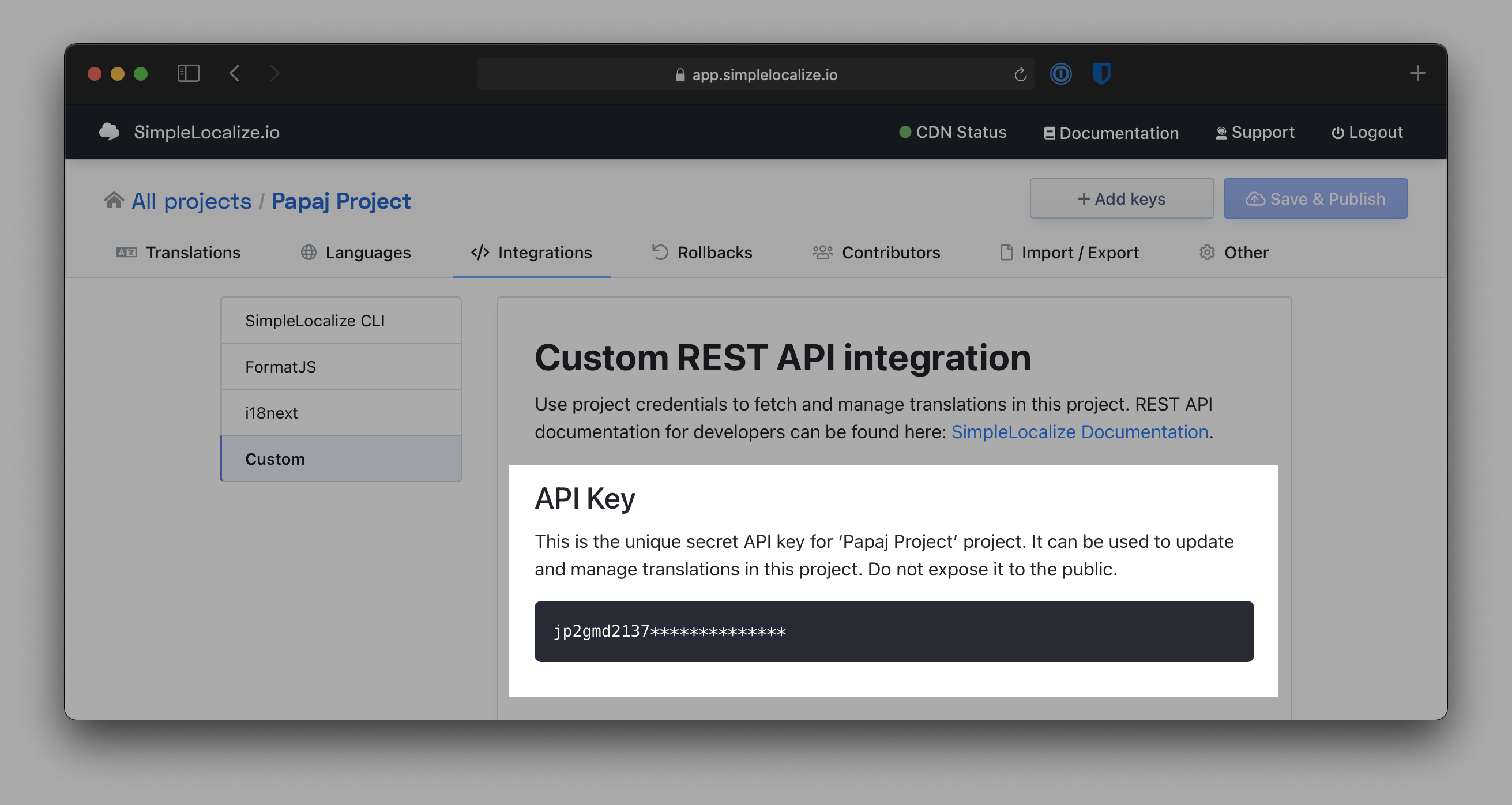 api-key-in-integration-tab