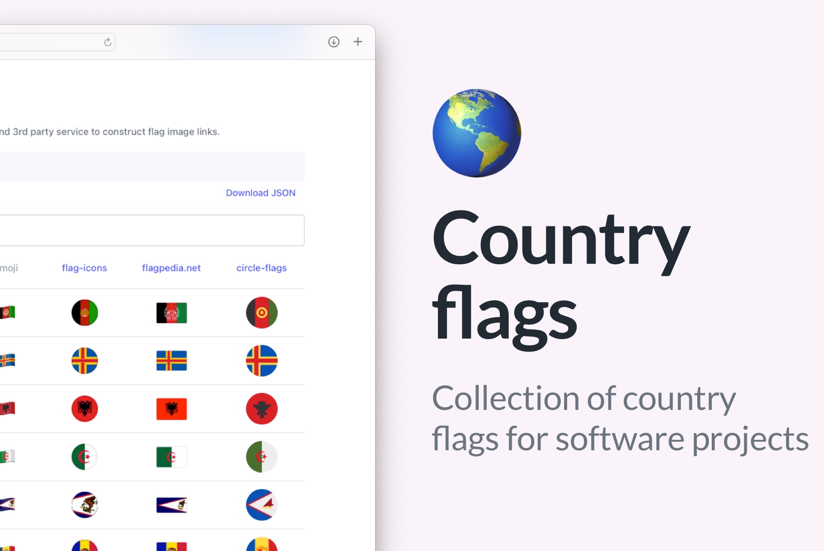 List of country flag icon projects