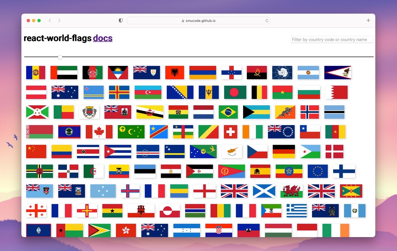 React World Flags