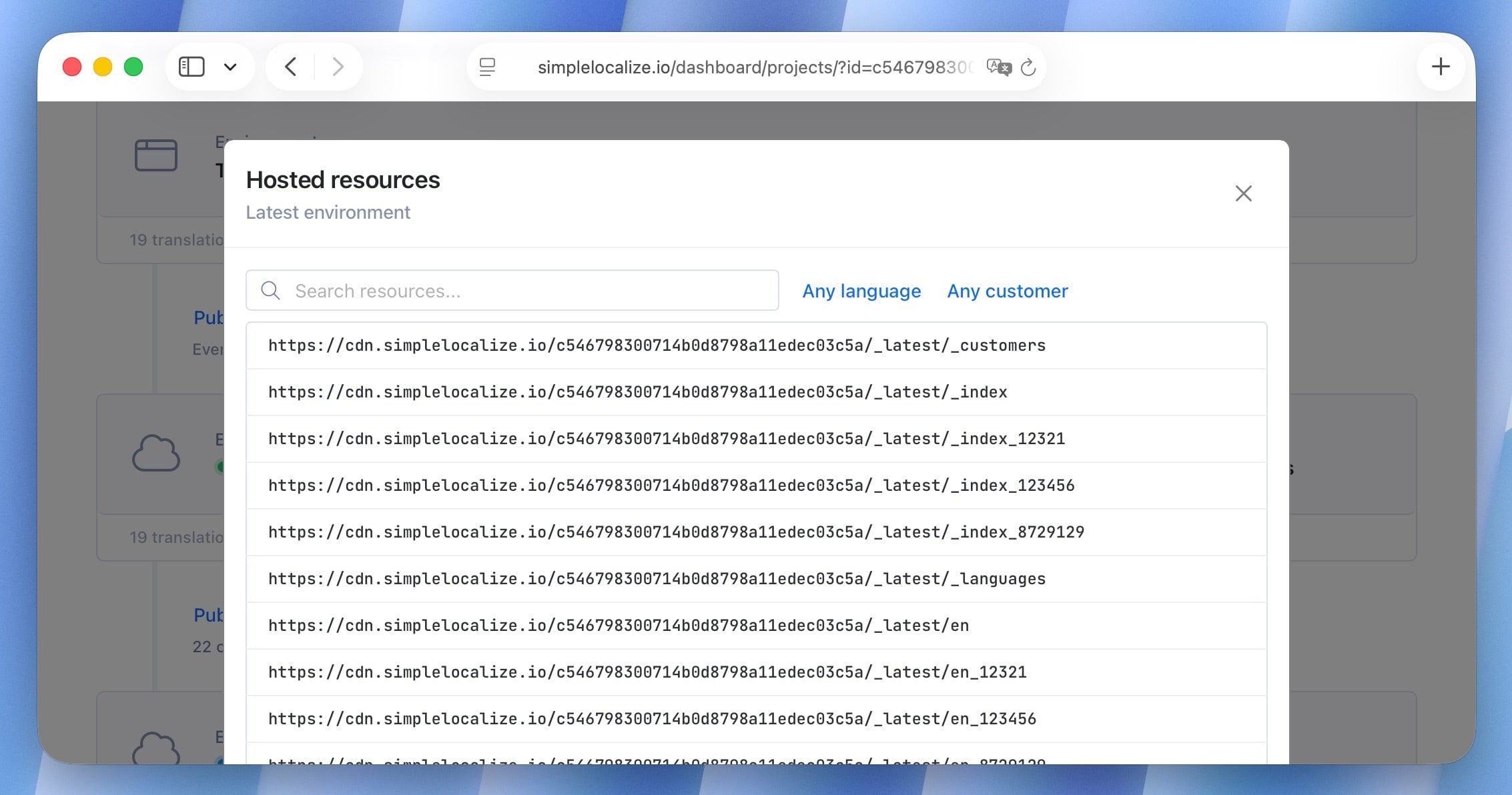 Deliver tenant-specific translations via CDN