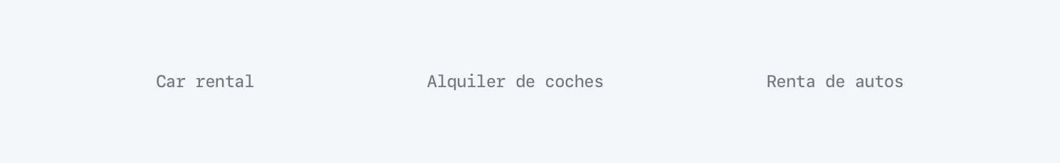 Keyword translation example