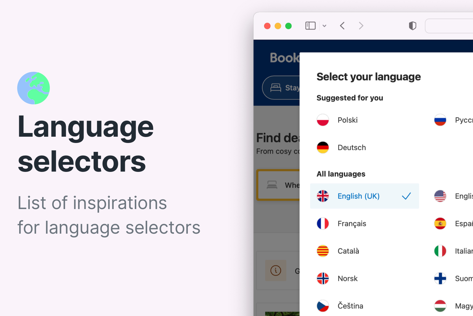 UI Design: Language selectors