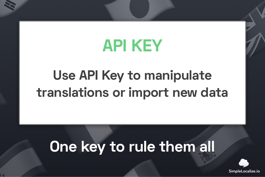 use api key to rule them all