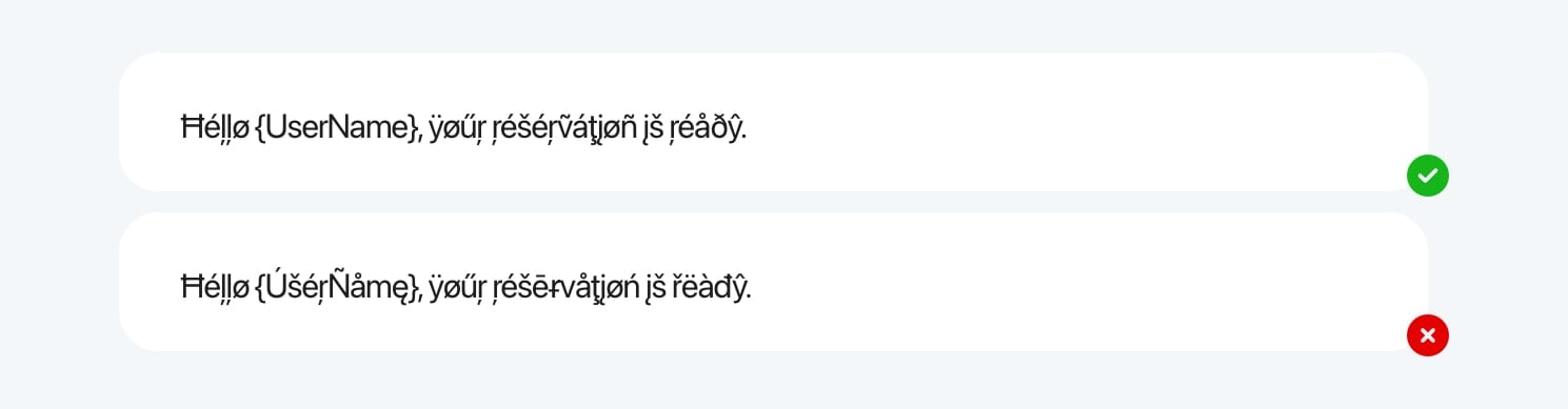 Placeholder issue example
