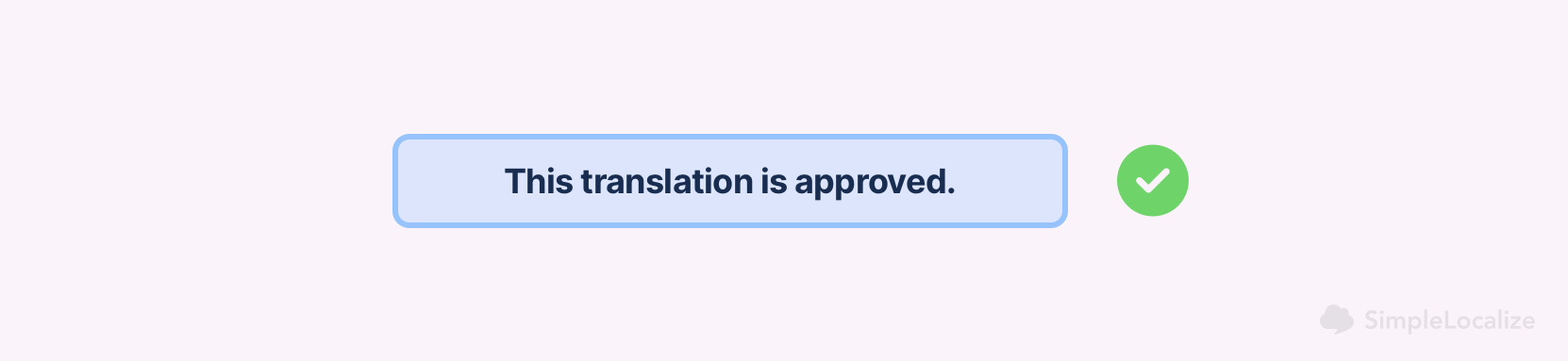 Review status icon in the translation editor