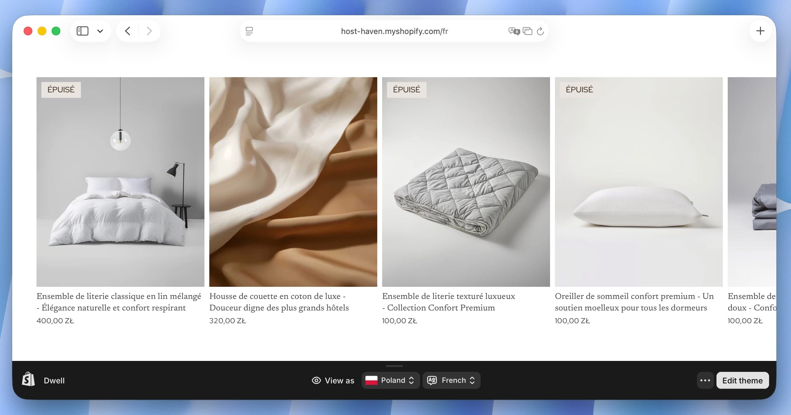 Translated products in Shopify