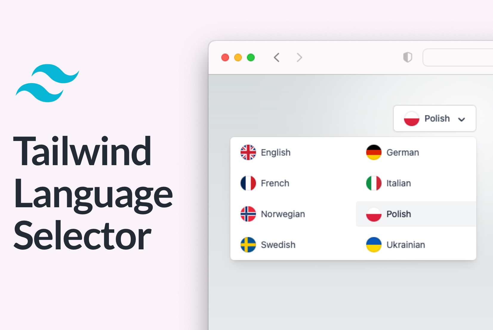 How to create a language selector with Tailwind CSS