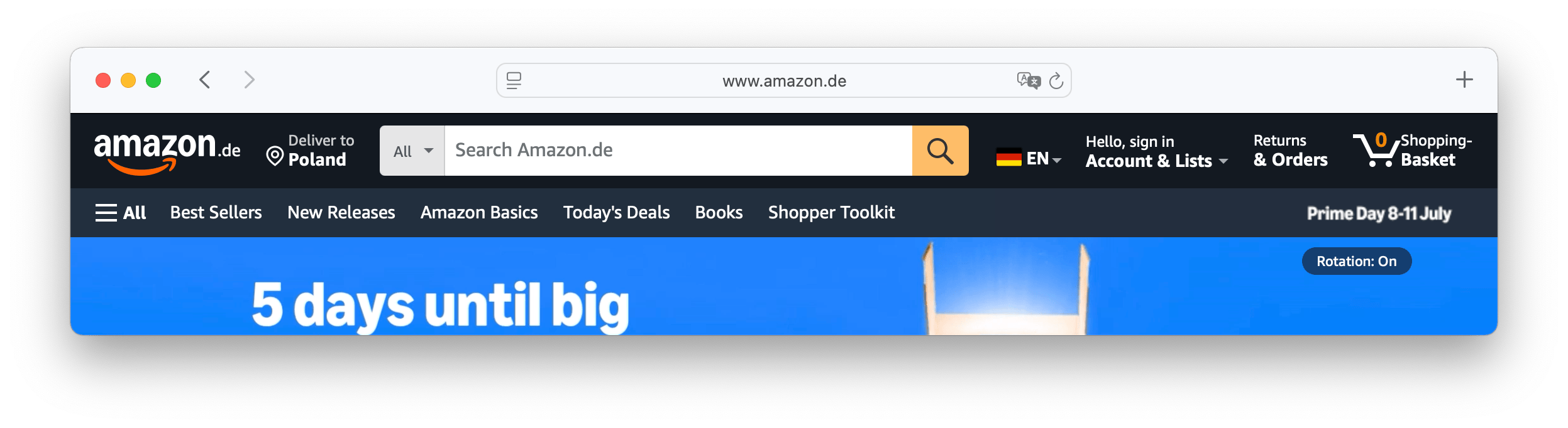 Amazon ccTLD for Germany