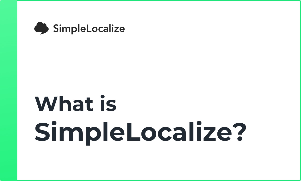 What is SimpleLocalize?
