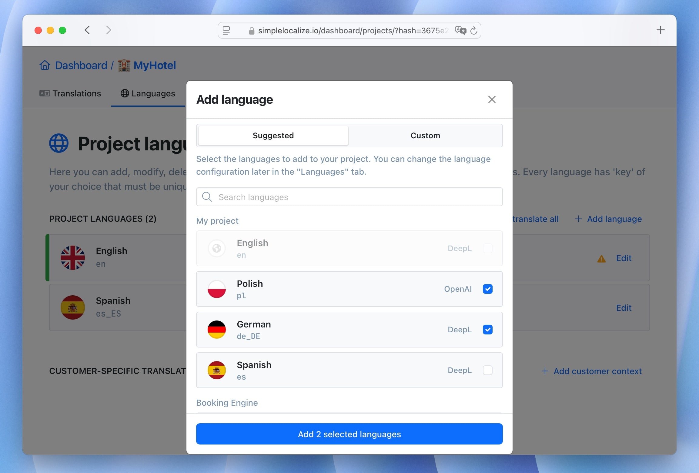 SimpleLocalize: add language