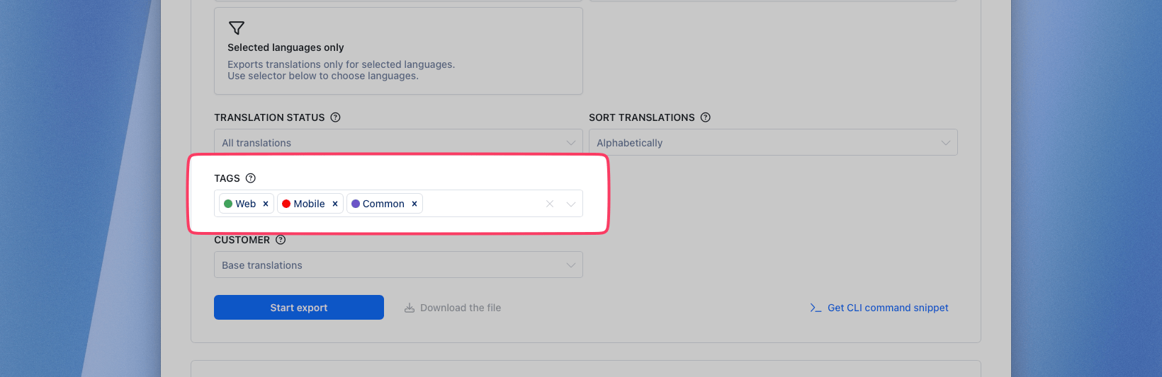 Import and Export Translations by Tags