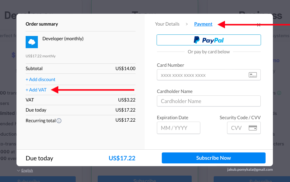 How to add VAT number?