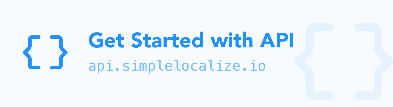 get started with localization api