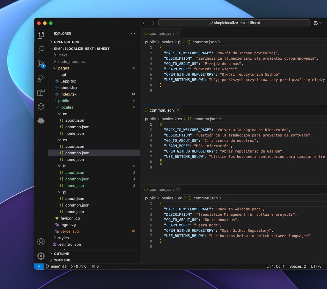 Translation files for i18next in Next.js