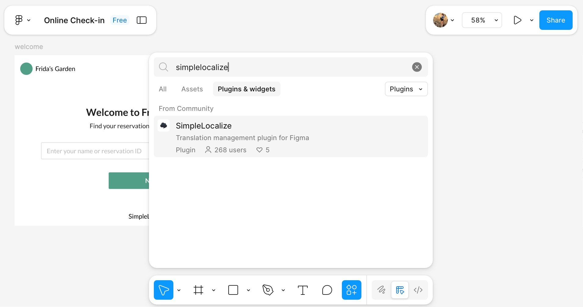 SimpleLocalize Figma plugin installation
