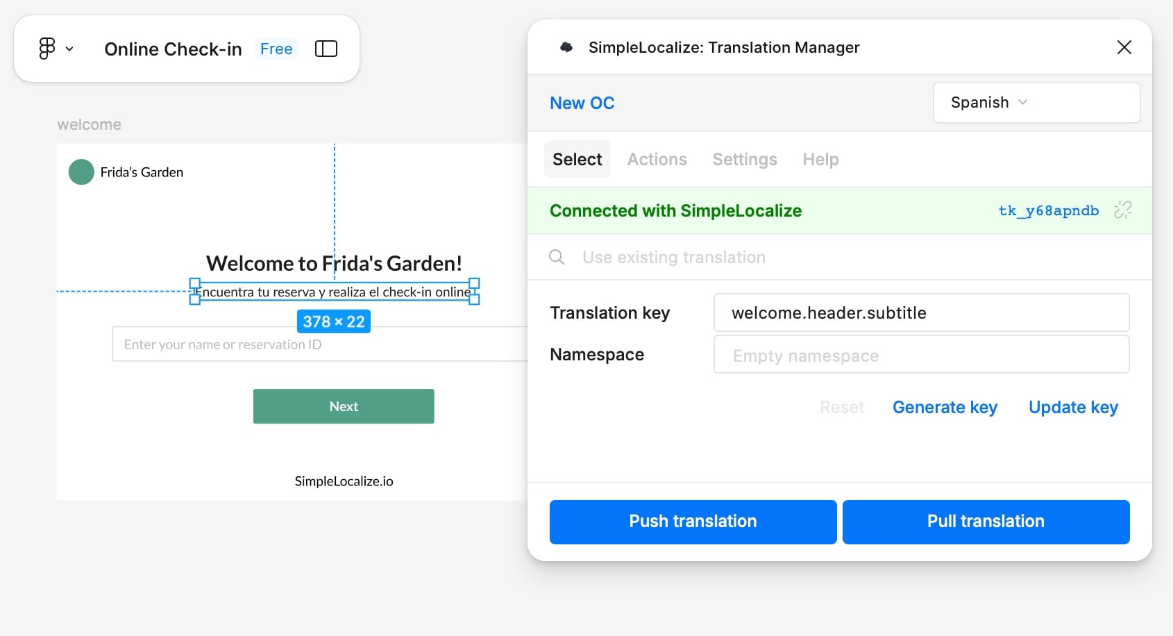 SimpleLocalize localization plugin in Figma