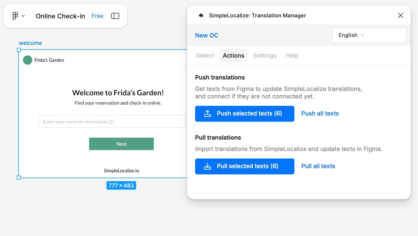 Pull and push translations in Figma