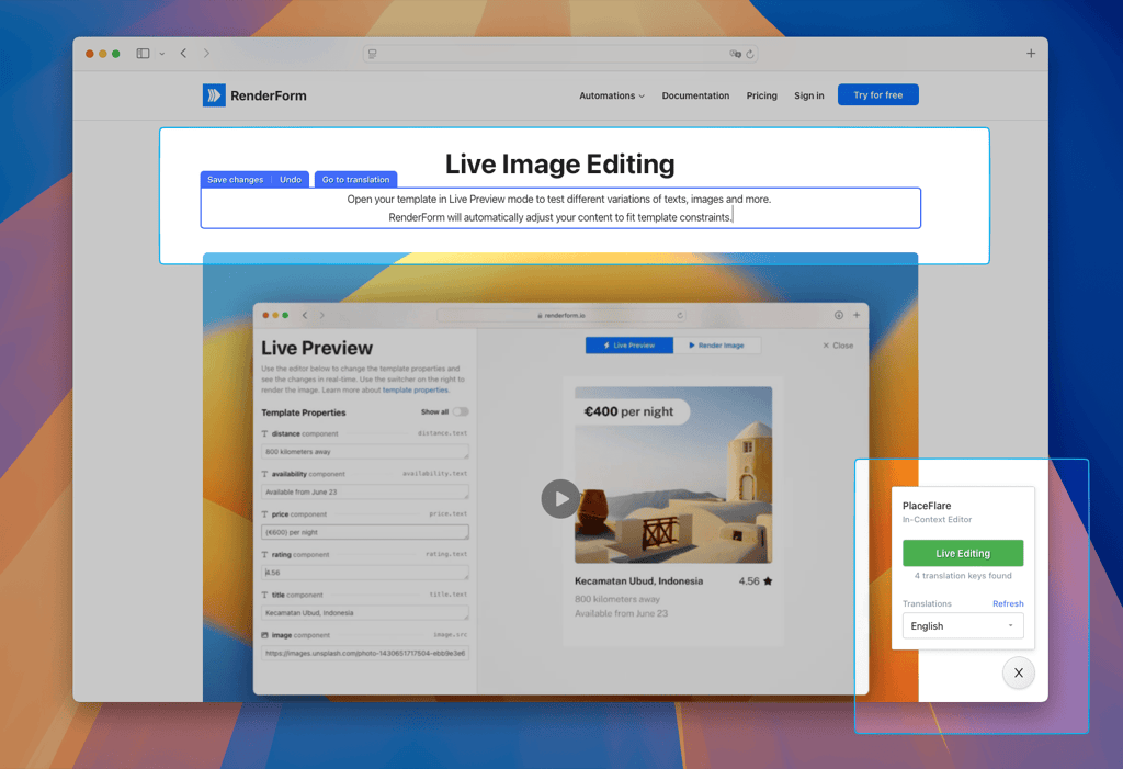 In-Context Editor